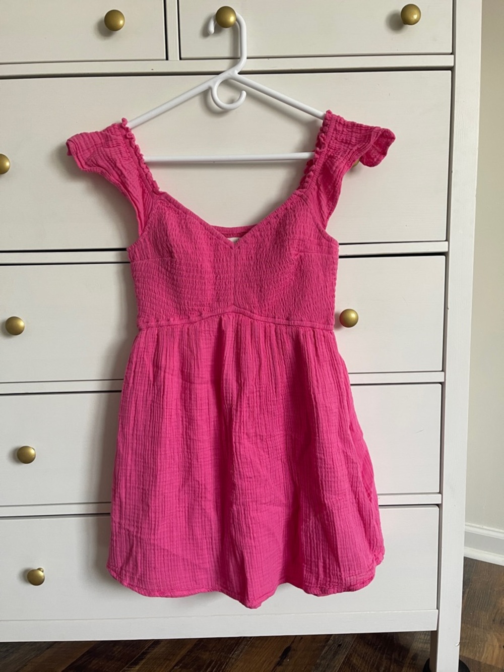 Hollister Pink Romper Dress With Hand Pockets